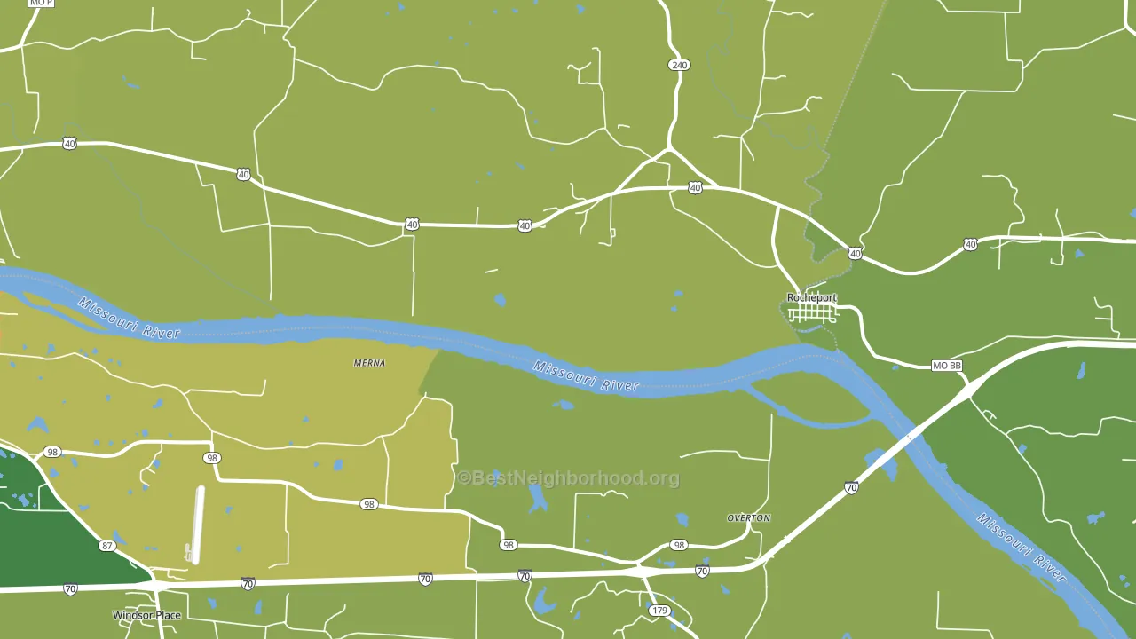 Overton, MO block-group voter-turnout map