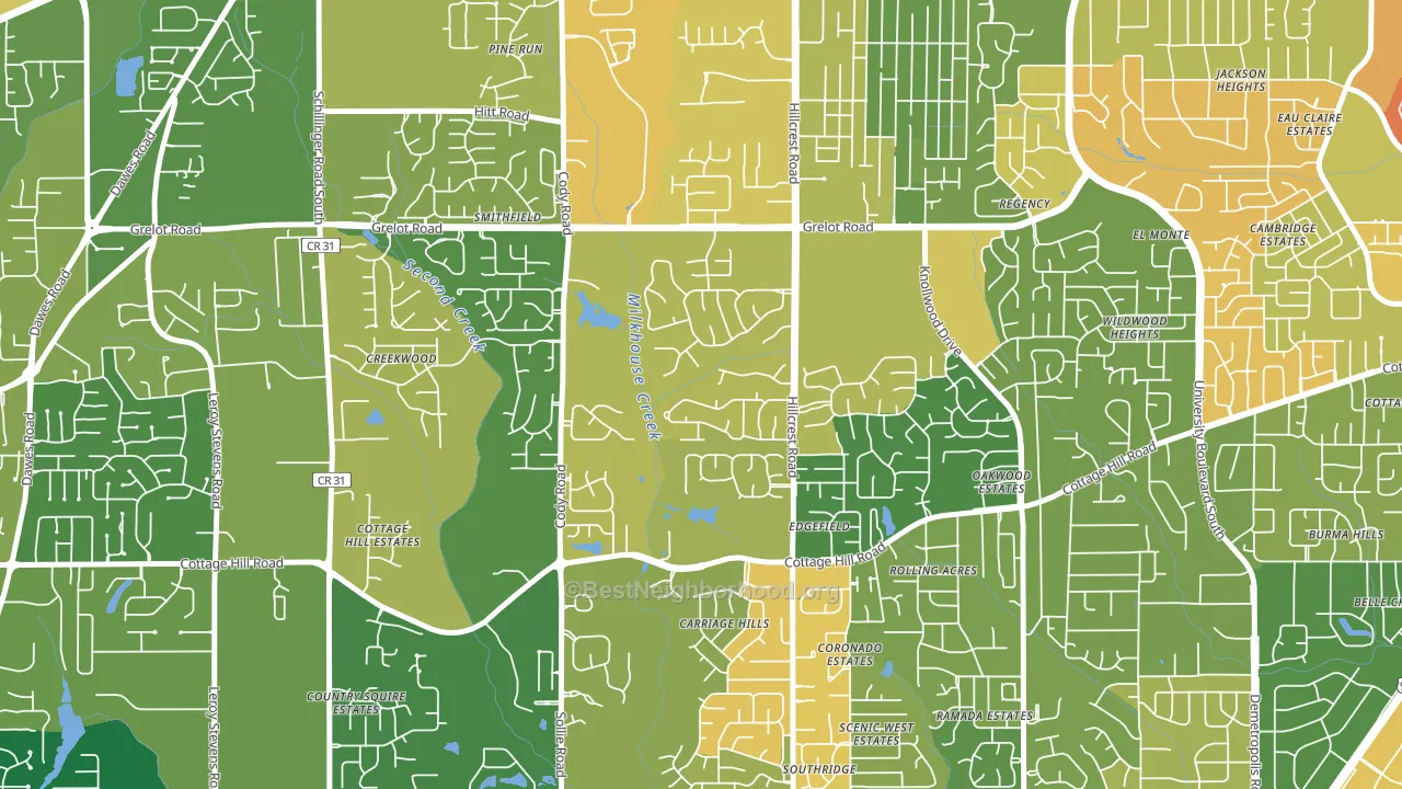 Overton, Mobile, AL block-group voter-turnout map
