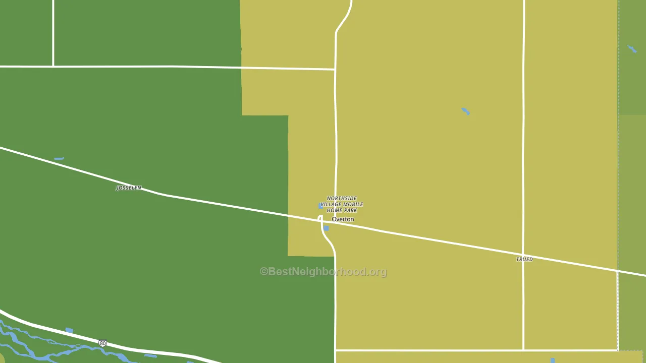 Overton, NE block-group voter-turnout map