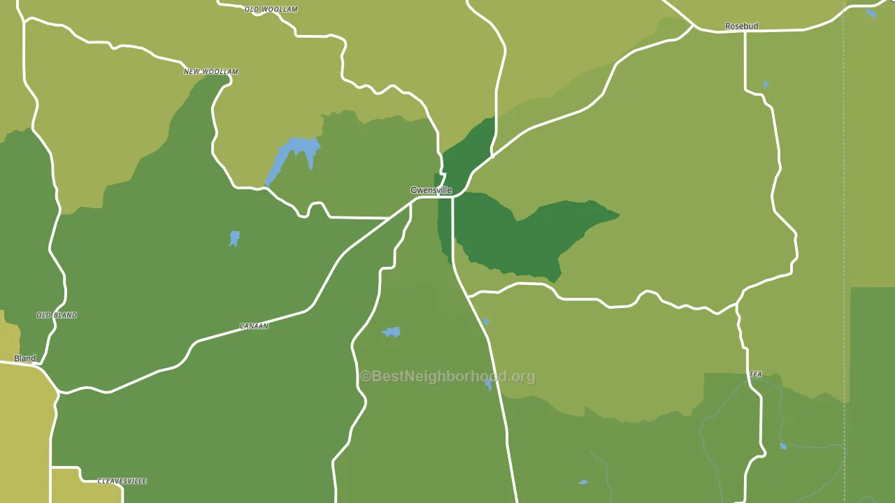 Owensville, MO block-group voter-turnout map