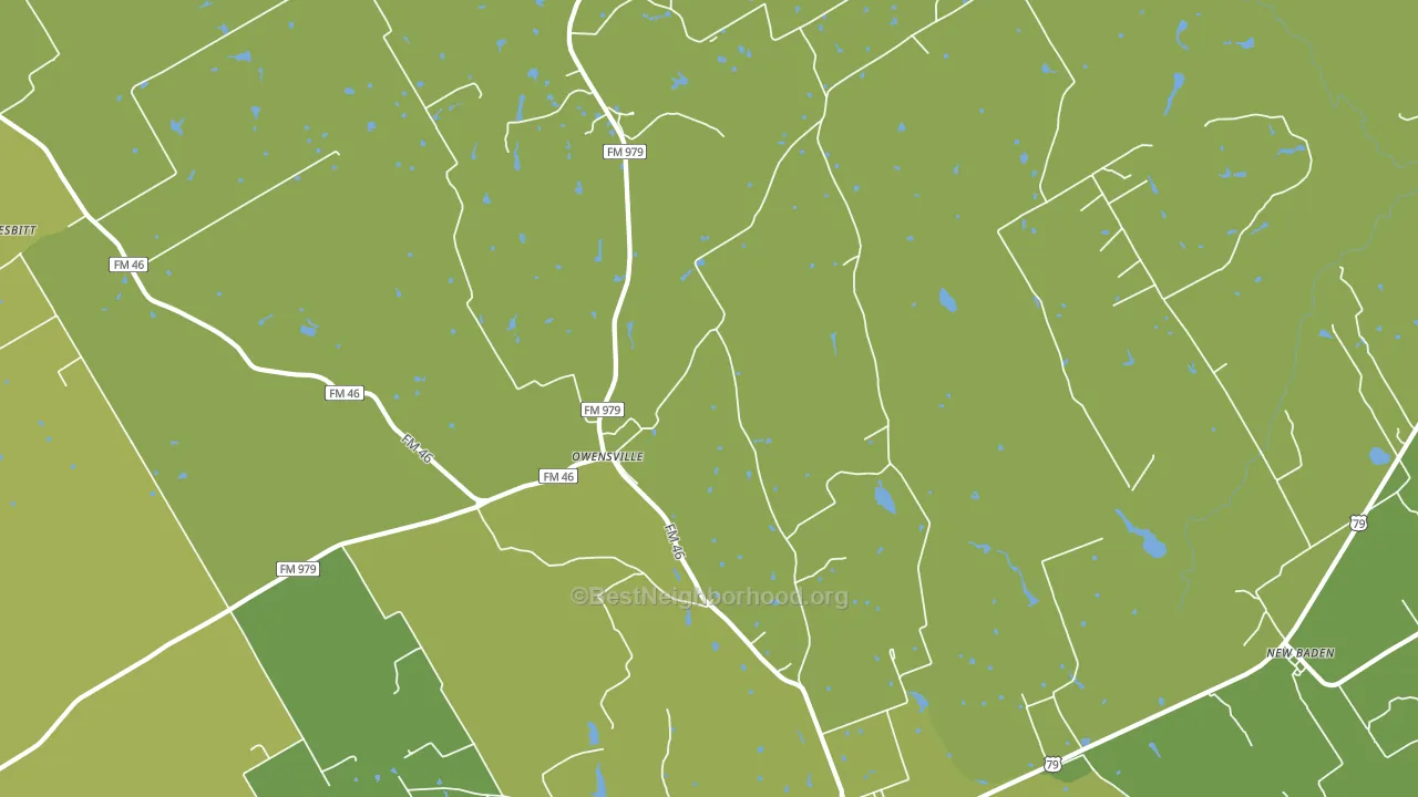 Owensville, TX block-group voter-turnout map