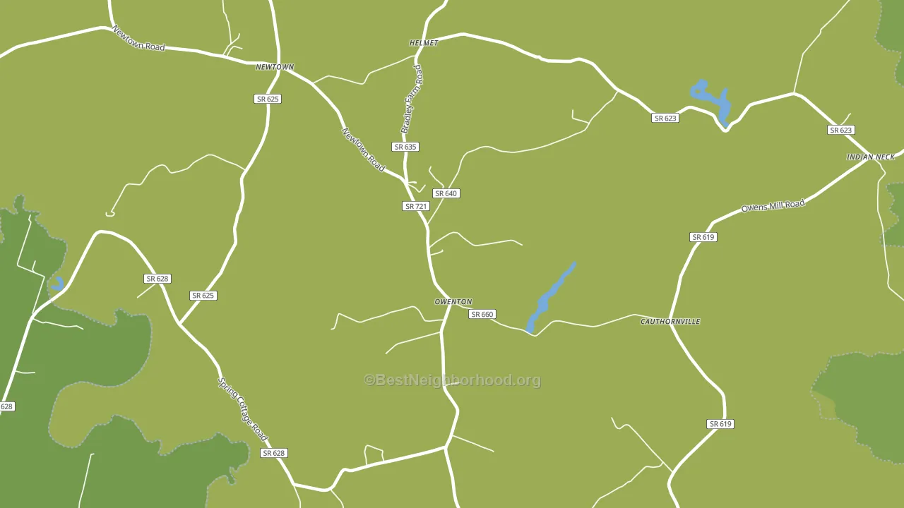Owenton, VA block-group voter-turnout map