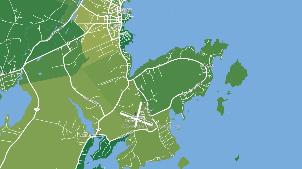 Owls Head, ME block-group voter-turnout map