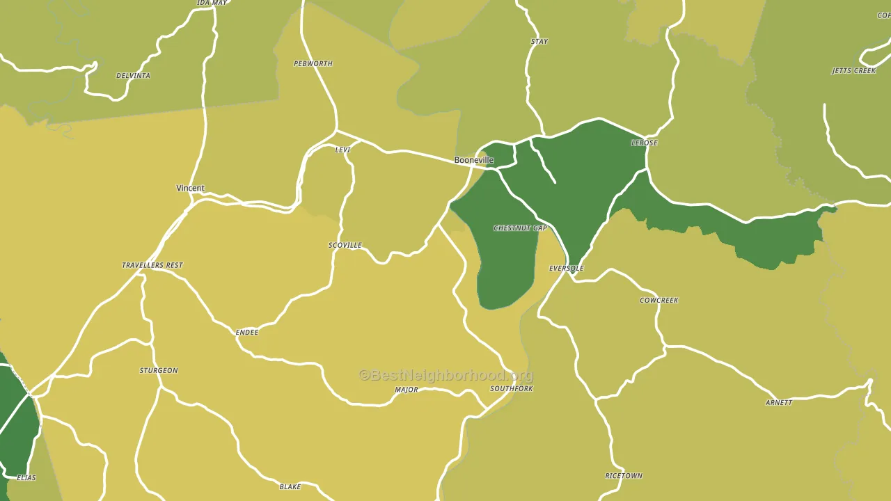 Owsley County, KY block-group voter-turnout map