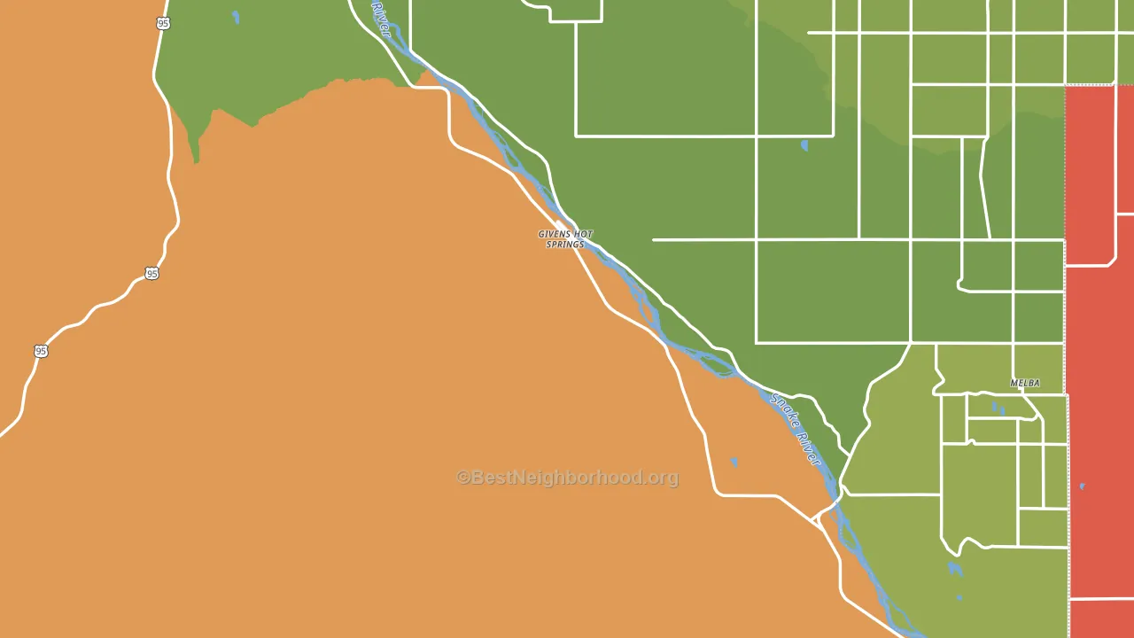 Owyhee County, ID block-group voter-turnout map