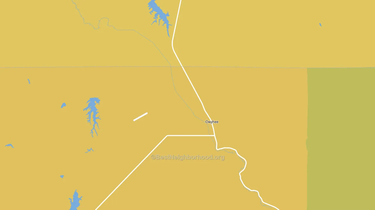 Owyhee, NV block-group voter-turnout map