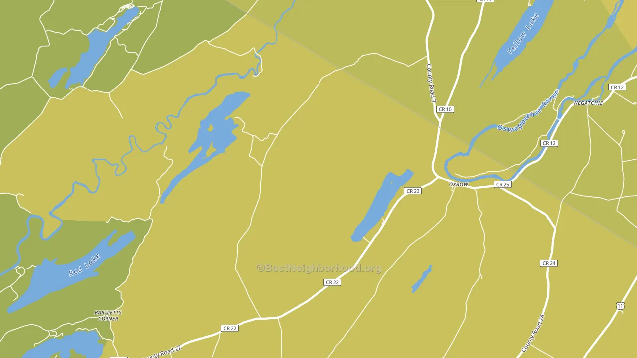 Oxbow, NY block-group voter-turnout map