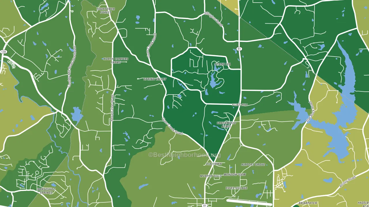 Oxford, GA block-group voter-turnout map