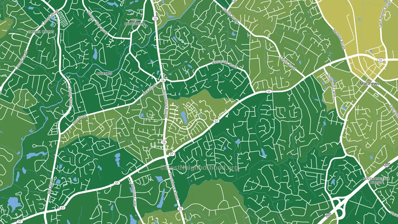 Oxford Hunt, Charlotte, NC block-group voter-turnout map