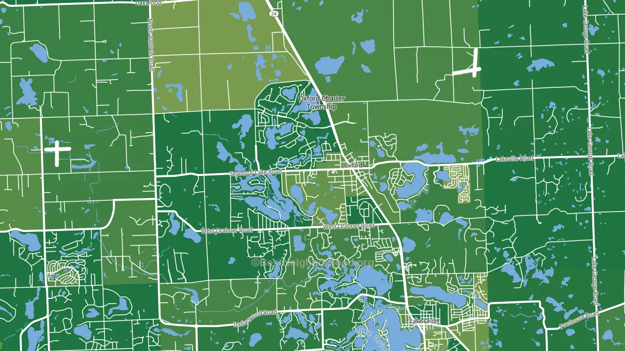 Oxford, MI block-group voter-turnout map