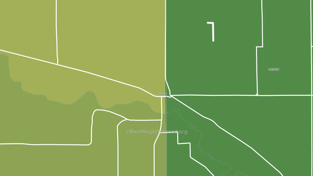 Oxford, NE block-group voter-turnout map