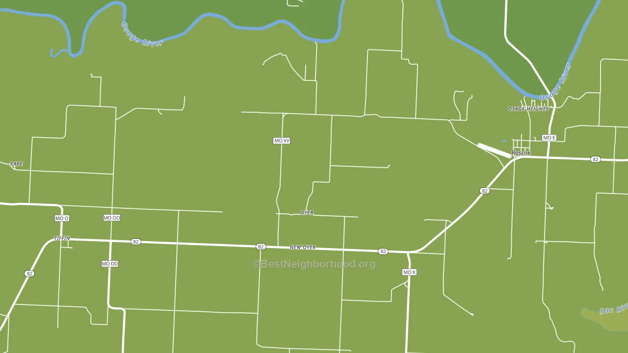 Oyer, MO block-group voter-turnout map