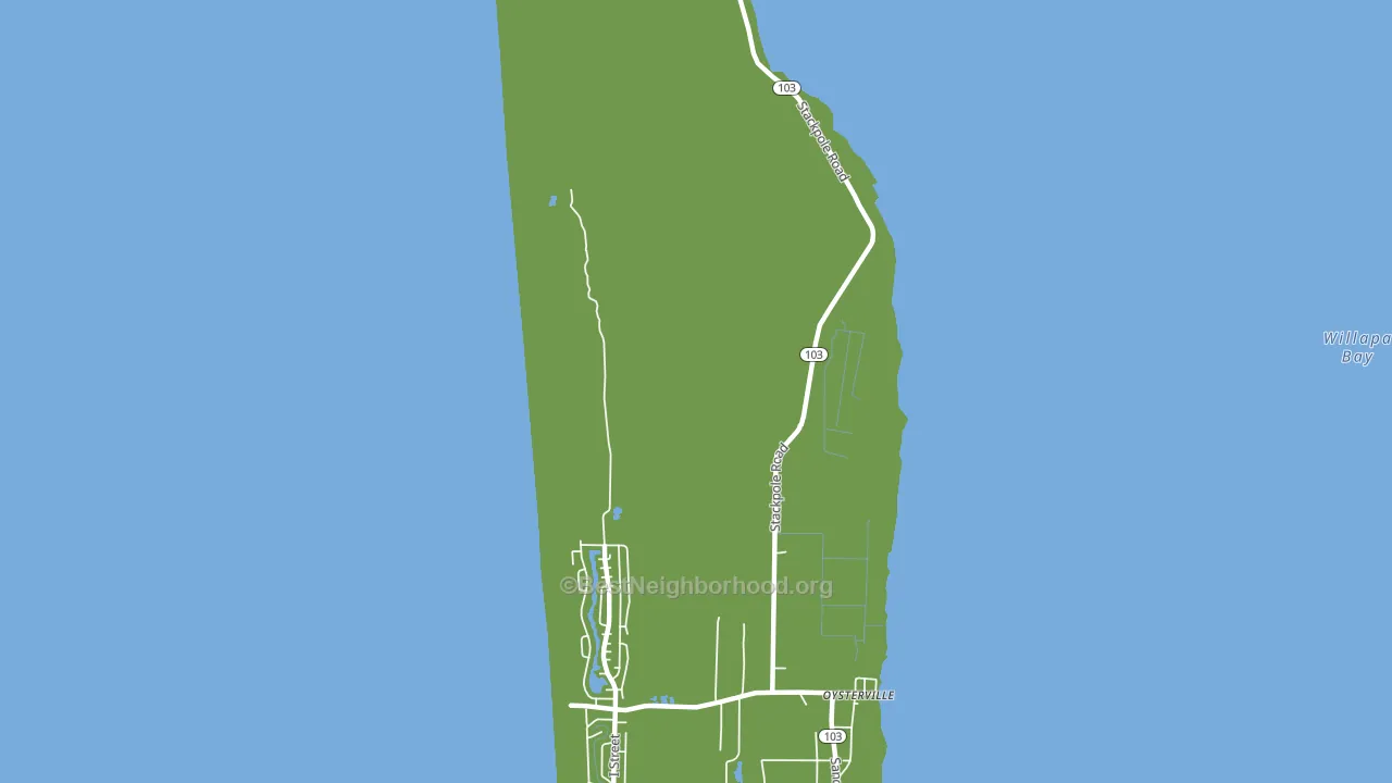 Oysterville, WA block-group voter-turnout map
