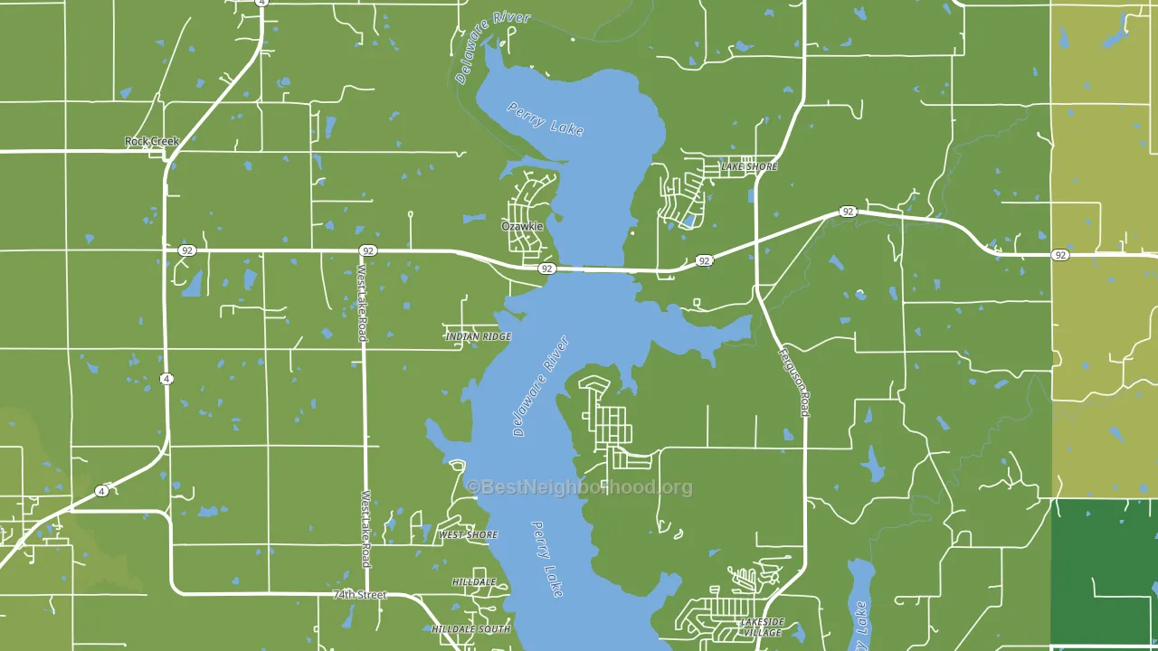 Ozawkie, KS block-group voter-turnout map