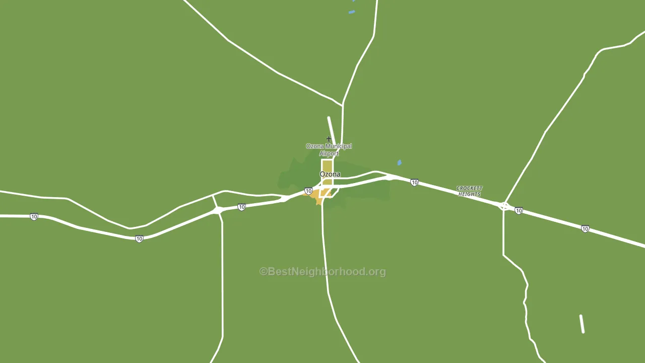 Ozona, TX block-group voter-turnout map