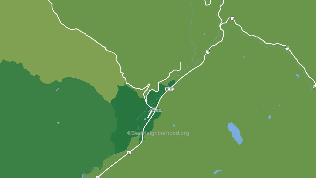 Packwood, WA block-group voter-turnout map