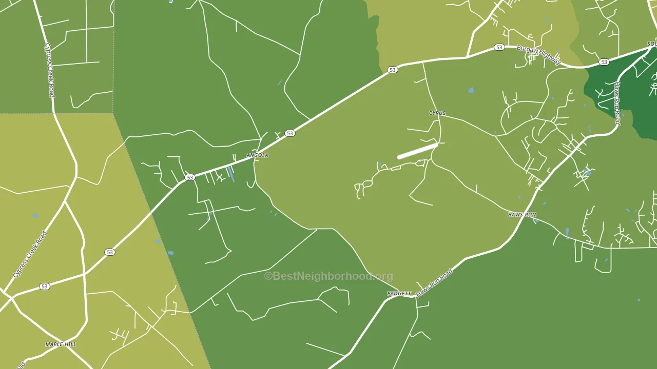Padgett, NC block-group voter-turnout map