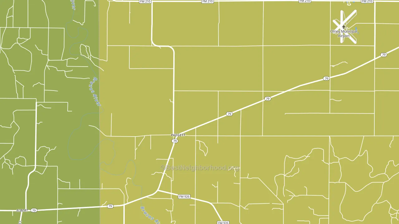 Padgett, TX block-group voter-turnout map