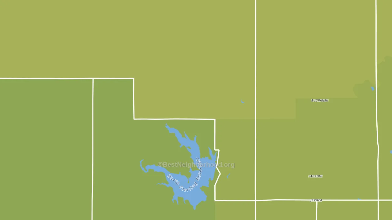 Padroni, CO block-group voter-turnout map