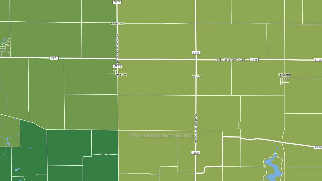 Padua, IL block-group voter-turnout map