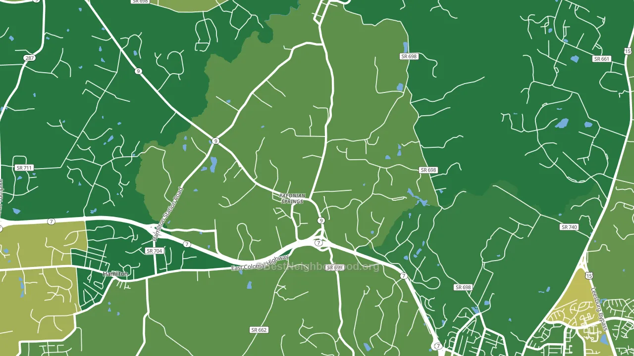 Paeonian Springs, VA block-group voter-turnout map