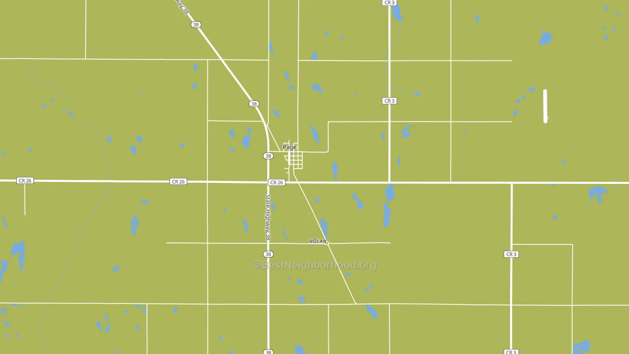 Page, ND block-group voter-turnout map