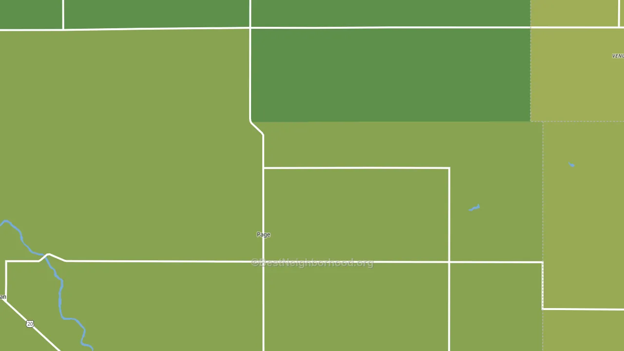 Page, NE block-group voter-turnout map