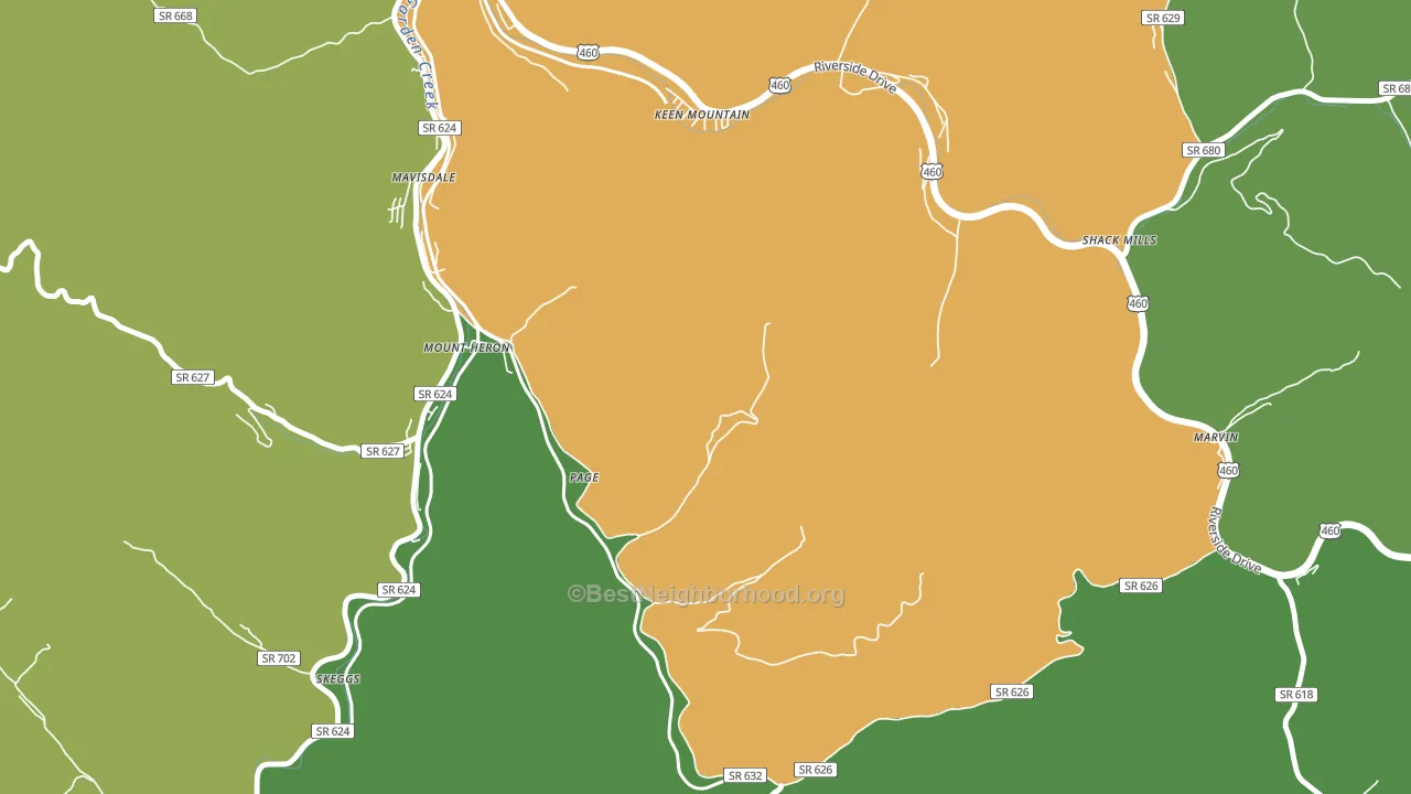 Page, VA block-group voter-turnout map