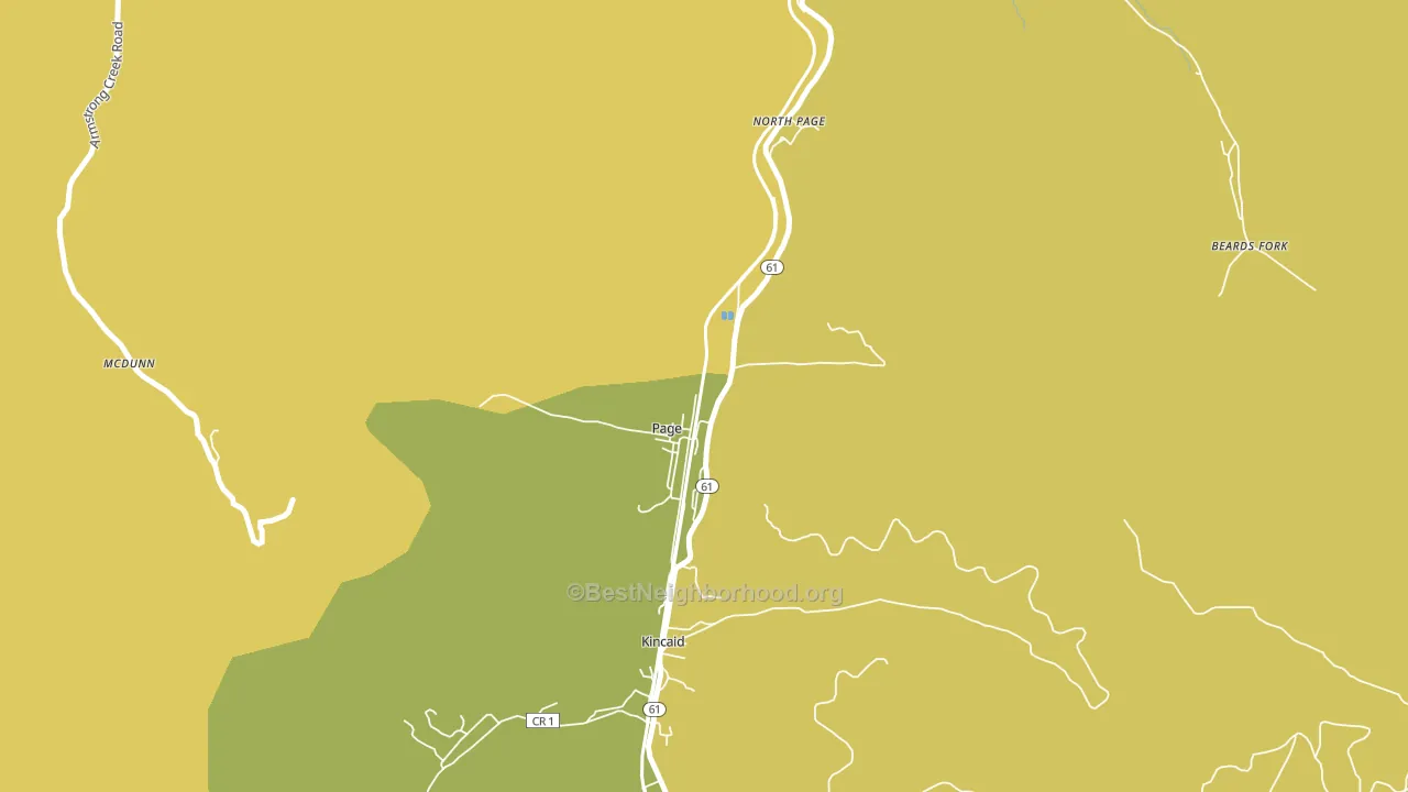 Page, WV block-group voter-turnout map
