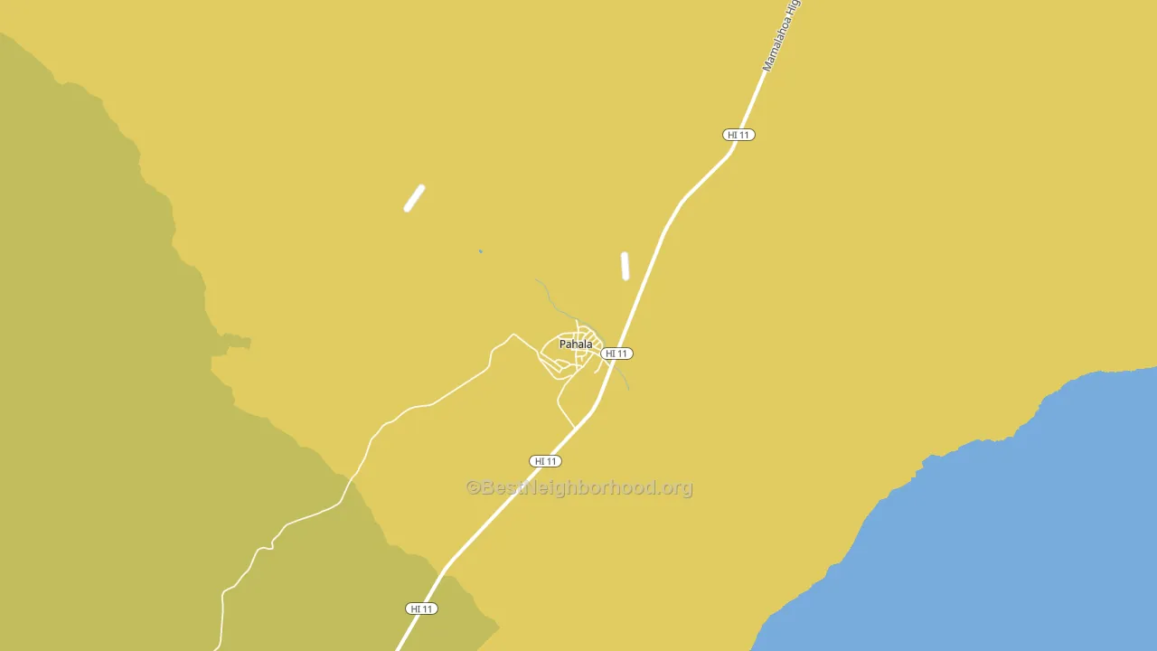 Pahala, HI block-group voter-turnout map