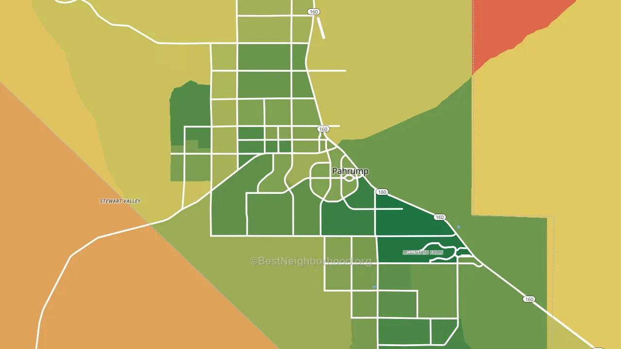 Pahrump, NV block-group voter-turnout map