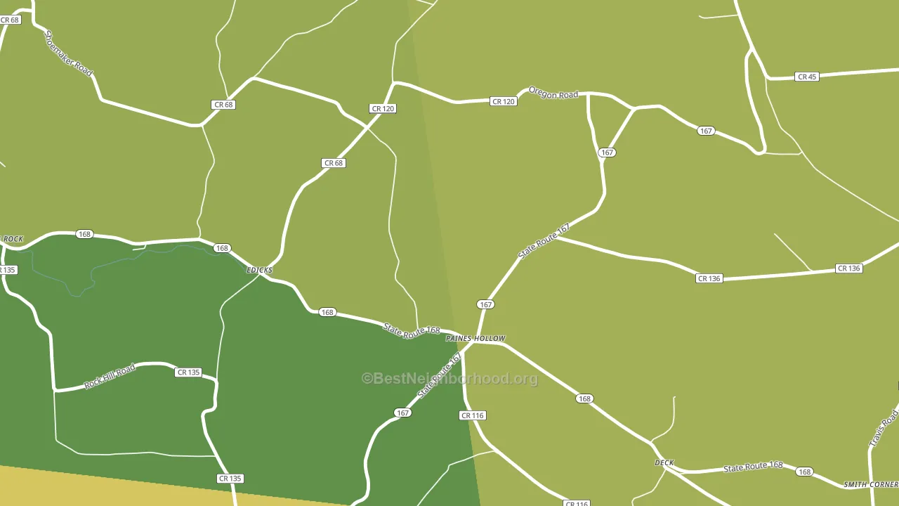 Paines Hollow, NY block-group voter-turnout map