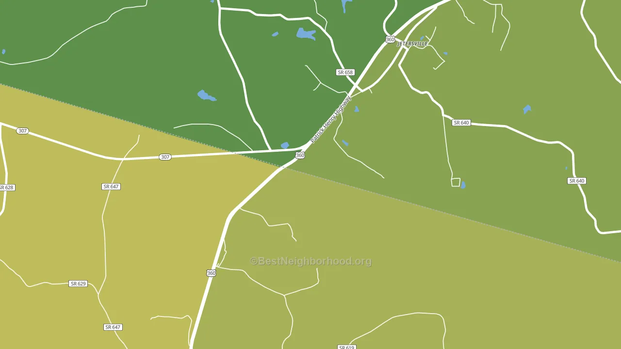 Paineville, VA block-group voter-turnout map