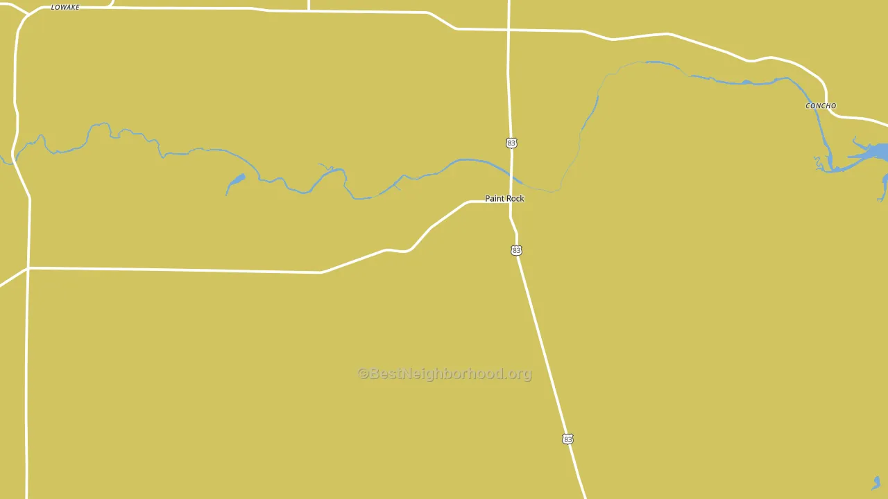 Paint Rock, TX block-group voter-turnout map