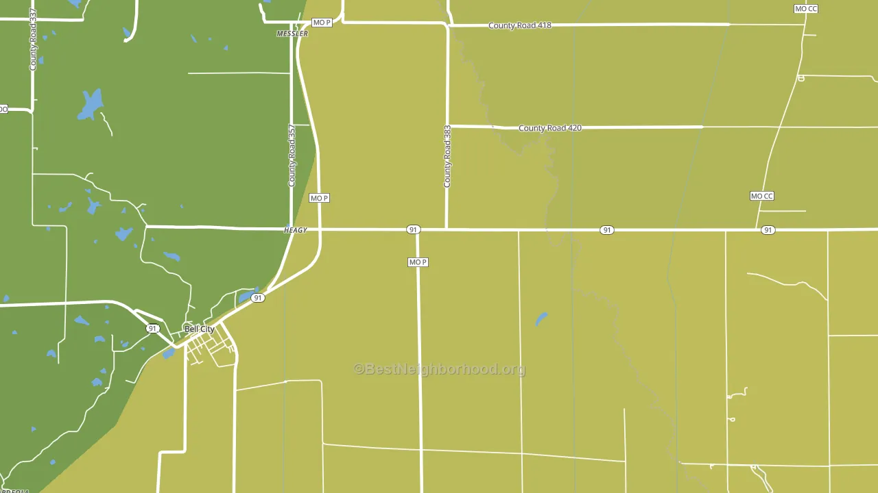 Painton, MO block-group voter-turnout map
