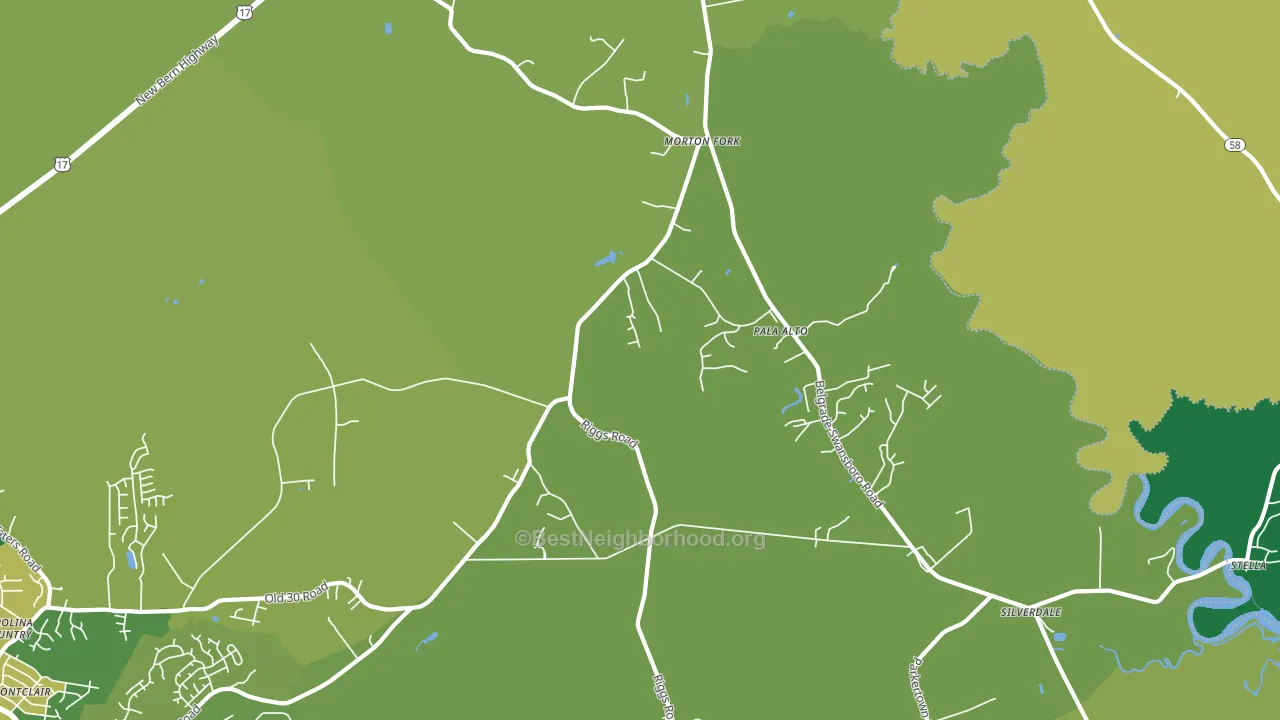 Pala Alto, NC block-group voter-turnout map