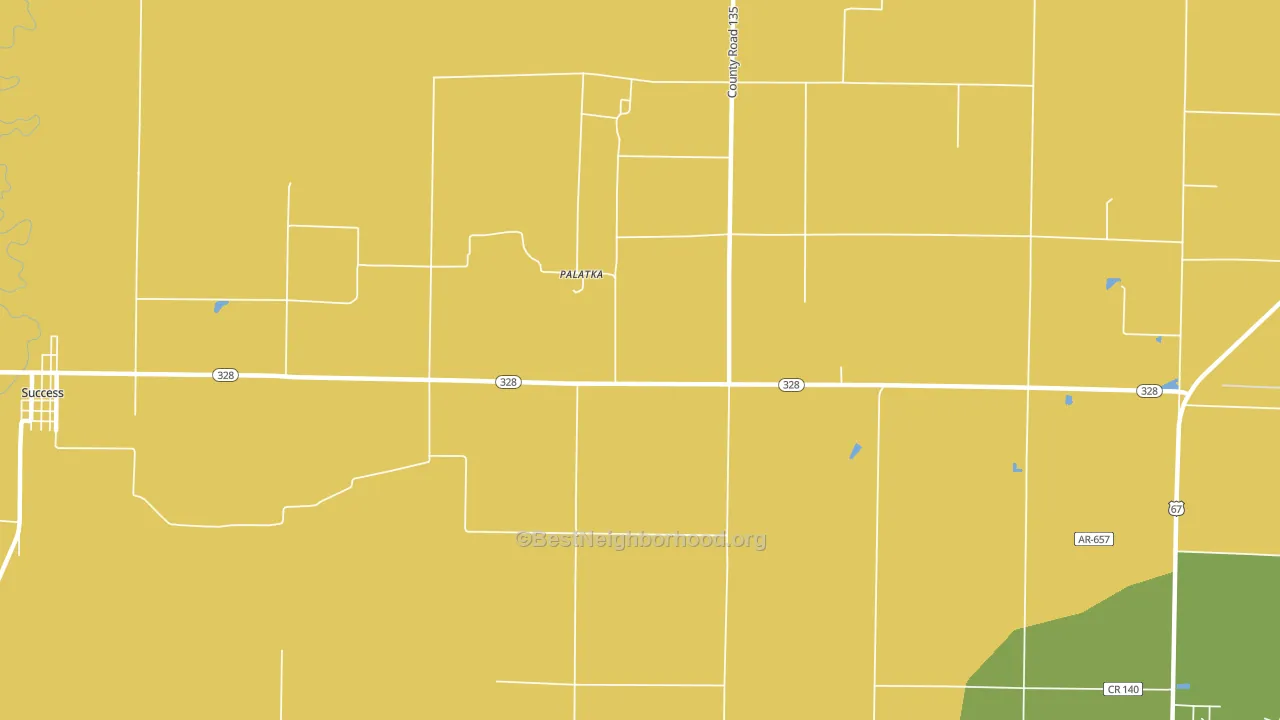 Palatka, AR block-group voter-turnout map