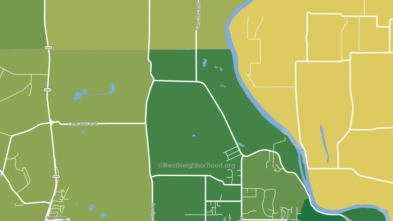 Palestine, OR block-group voter-turnout map