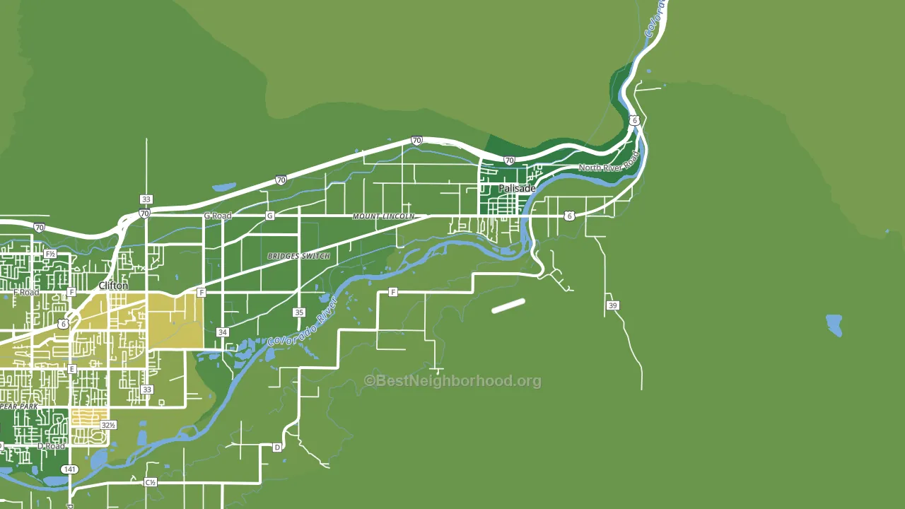Palisade, CO block-group voter-turnout map