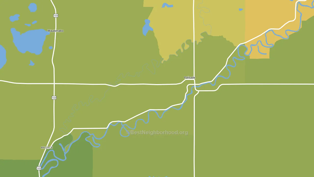 Palisade, MN block-group voter-turnout map