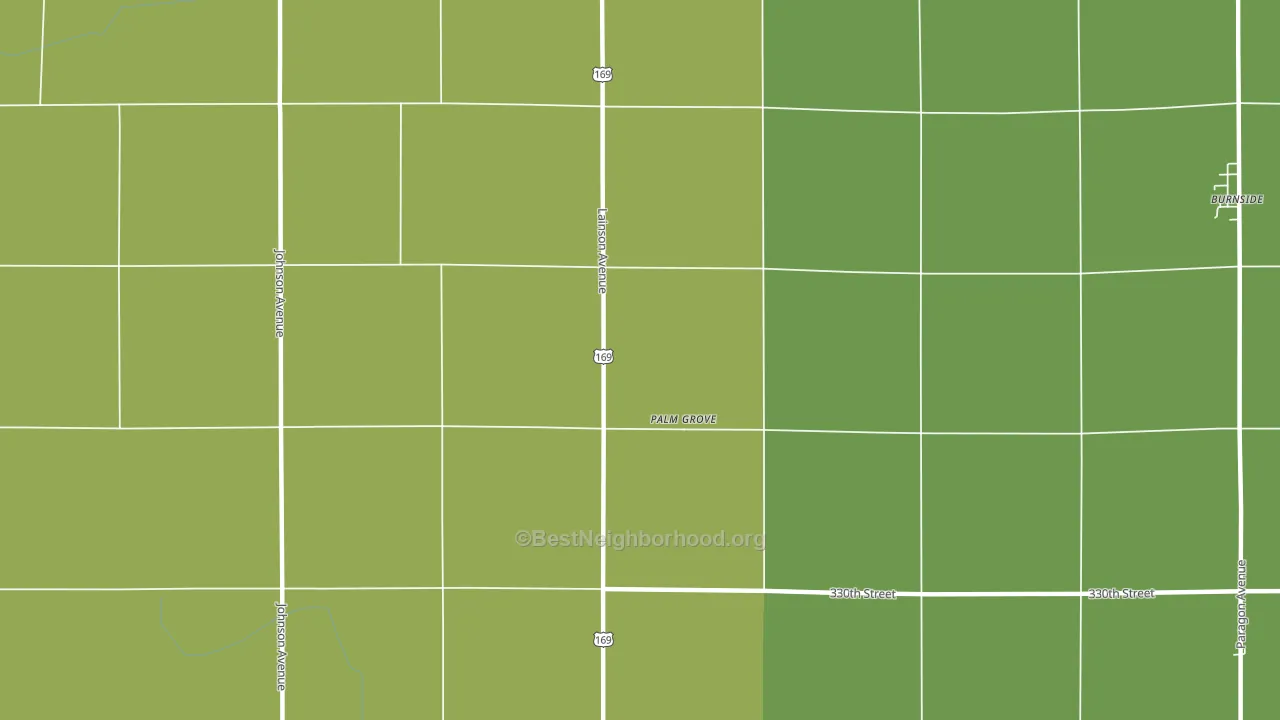 Palm Grove, IA block-group voter-turnout map