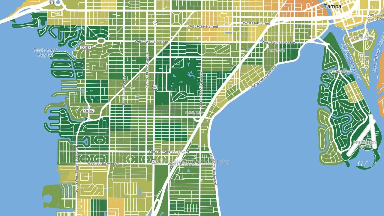 Palma Ceia, Tampa, FL block-group voter-turnout map