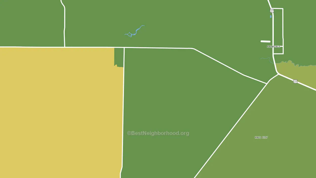 Palmdale, FL block-group voter-turnout map