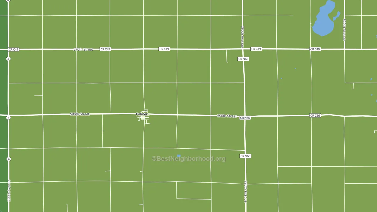Palmer, IA block-group voter-turnout map
