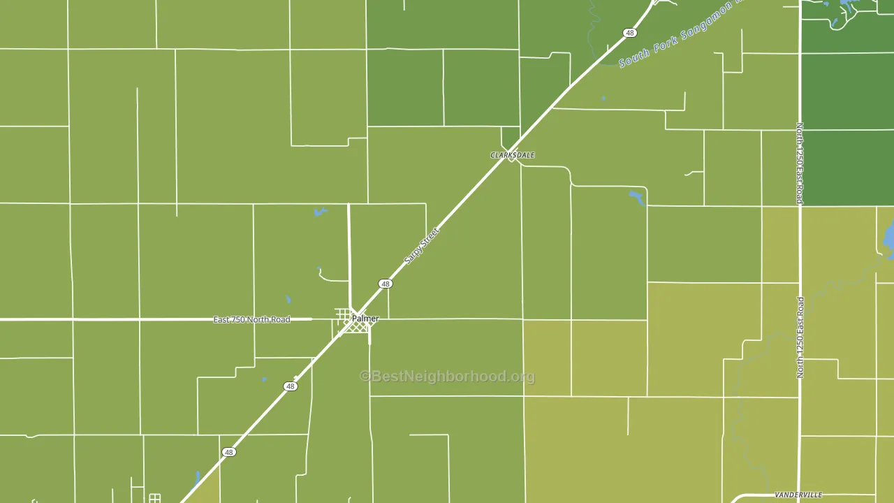 Palmer, IL block-group voter-turnout map