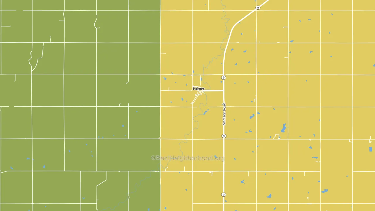 Palmer, KS block-group voter-turnout map