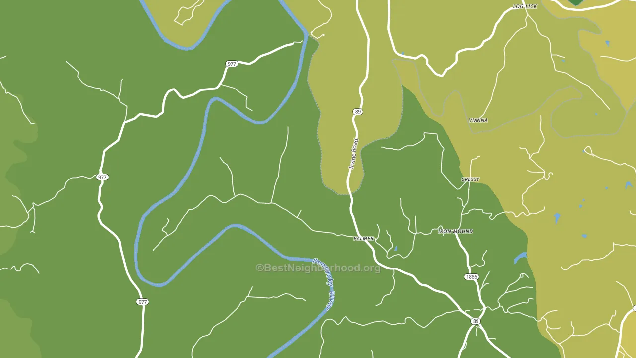 Palmer, KY block-group voter-turnout map