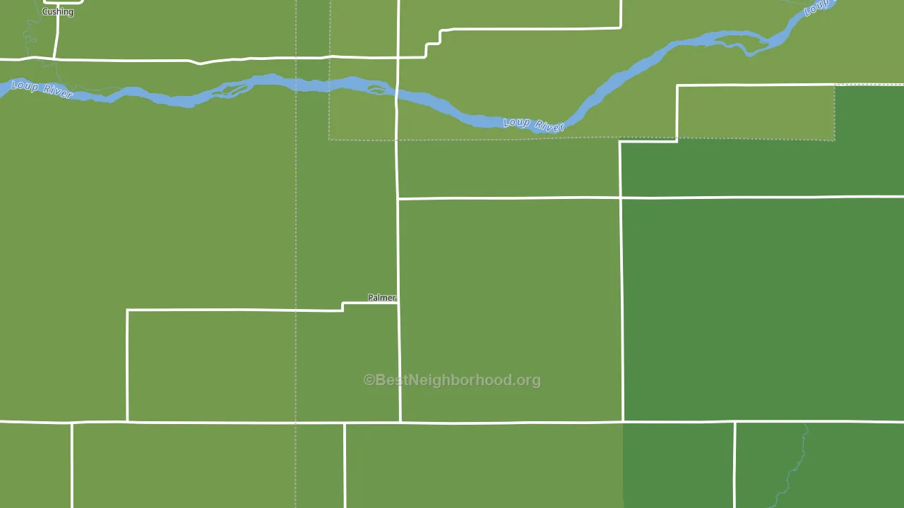 Palmer, NE block-group voter-turnout map