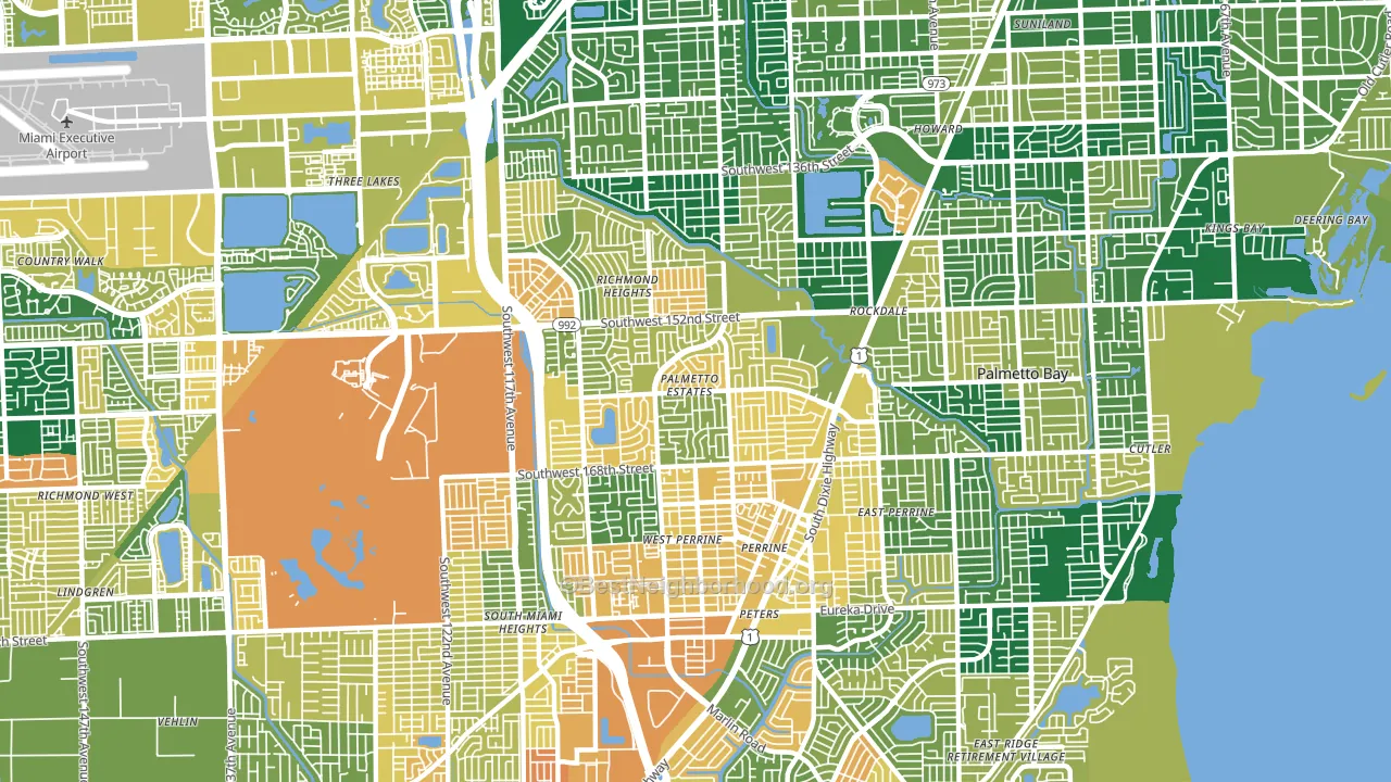 Palmetto Estates, FL block-group voter-turnout map
