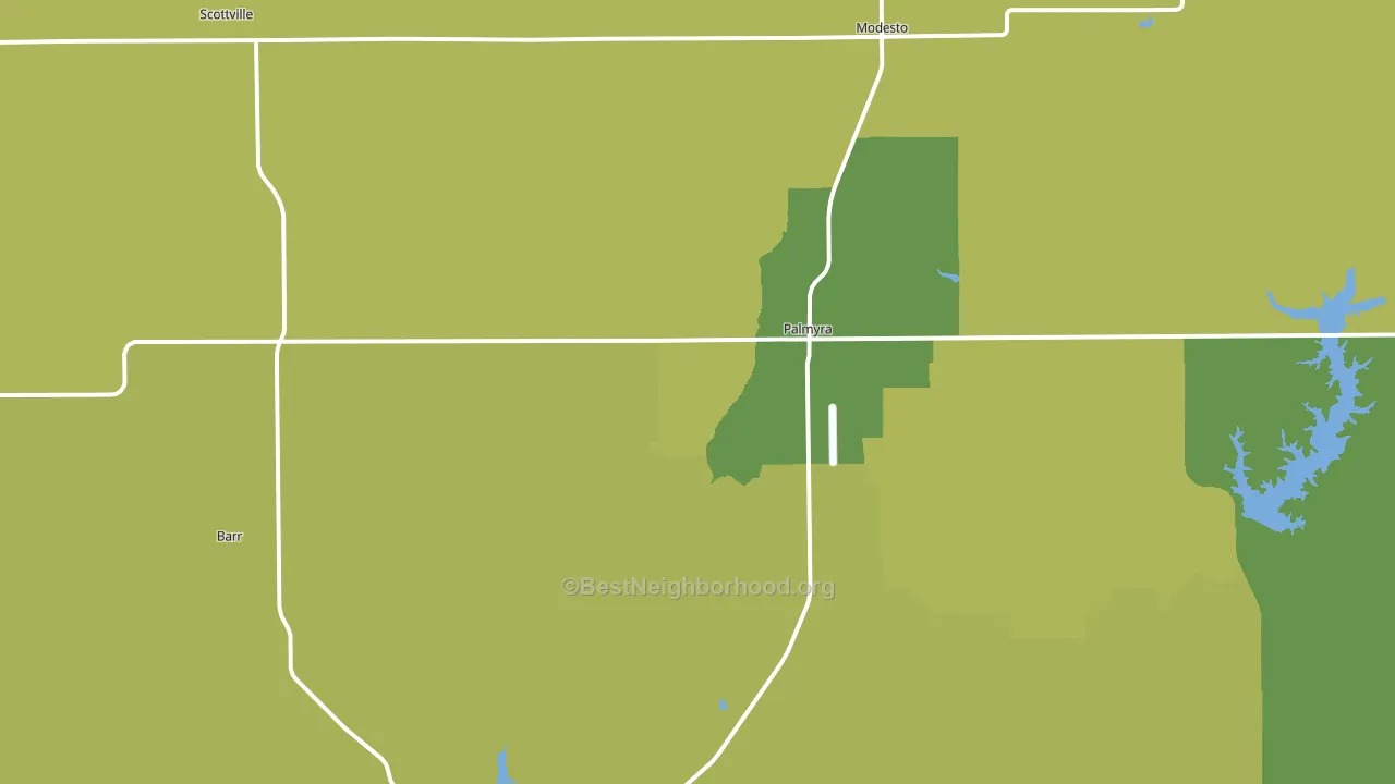 Palmyra, IL block-group voter-turnout map